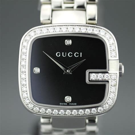 diamond encrusted gucci watch|Gucci watch with diamond bezel.